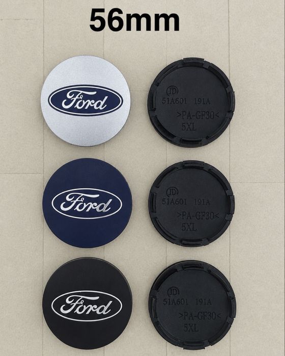 Conjunto Centros Tampas Ford 54mm 56mm 60mm 63mm 65mm 68mm