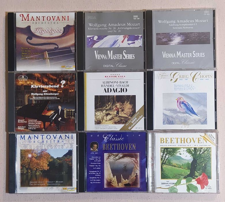 Płyty CD - Mozart Beethoven Chopin + płyty gratis / 40 zł komplet