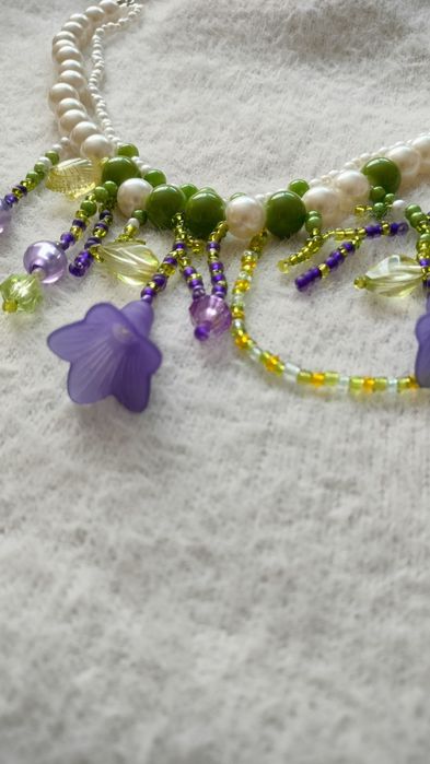 choker naszyjnik kwiatowy