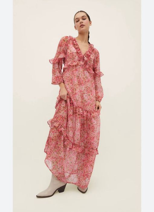 Сукня , плаття, шифонова сукня, квіткова сукня, stradivarius