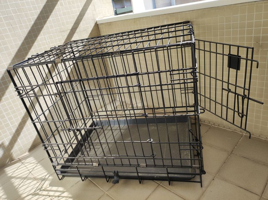 Jaula metálica dobrável para cão