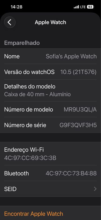 Apple watch de aluminio 40mm