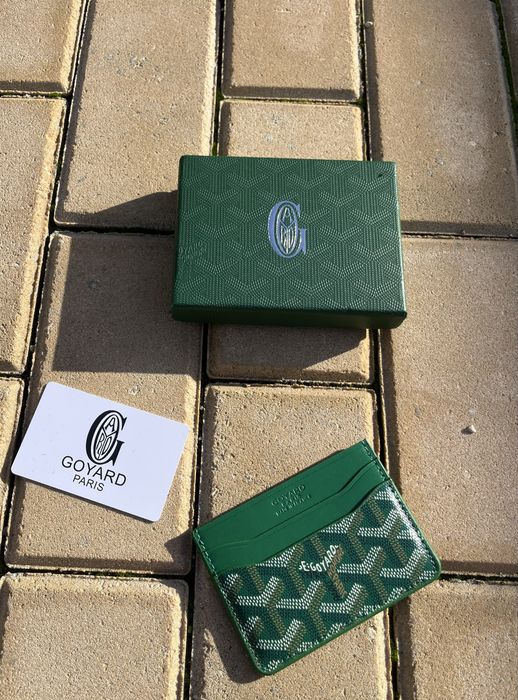 Porta cartões goyard verde