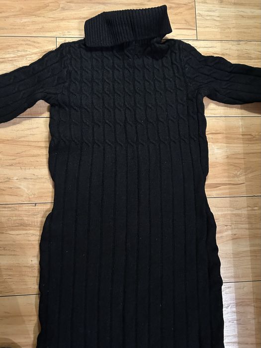 Wełniana długa sukienka ciepła