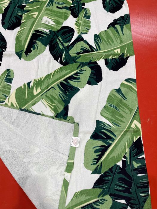 Toalha de praia/piscina com estampado de folhas , 100% algodão