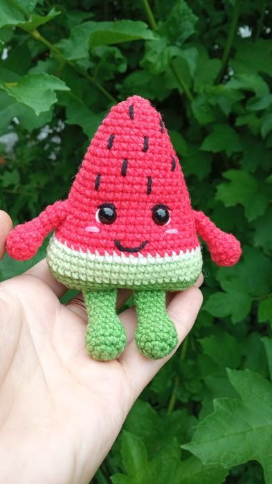 В НАЛИЧИИ Арбуз, Жаба, кавун, вязаные игрушки крючком