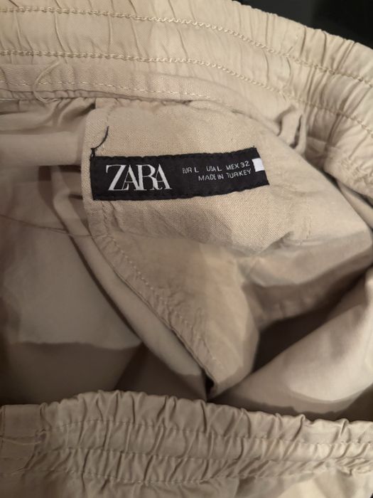 Spodnie męskie cargo beżowe Zara r.L