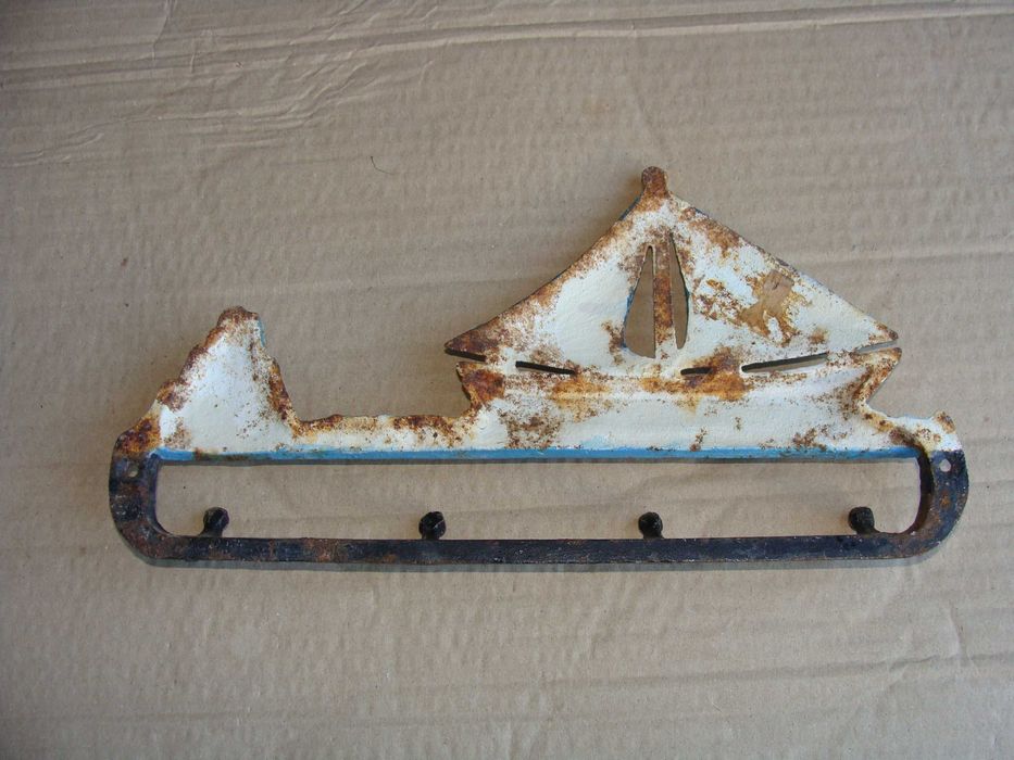 Cabideiro Parede/ Porta Chaves Tema Marítimo  - Restauro