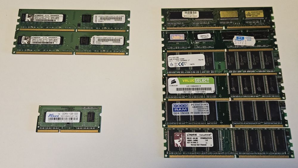 Zestaw Pamięć RAM Kingston 2GB DDR2 i inne