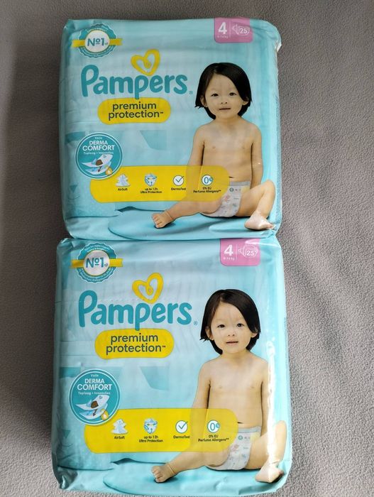 Pampers Premium 4, 5, 6,7  серветки Harmonie
