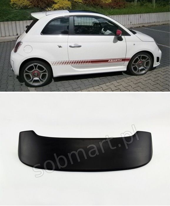 LIP SPOILER AILERON PALA ABA LAMINA LÁBIO AVENTAL RABETA + EMBALADEIRAS SIDE SKIRTS FIAT 500 ABARTH