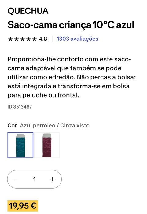 Saco cama de criança