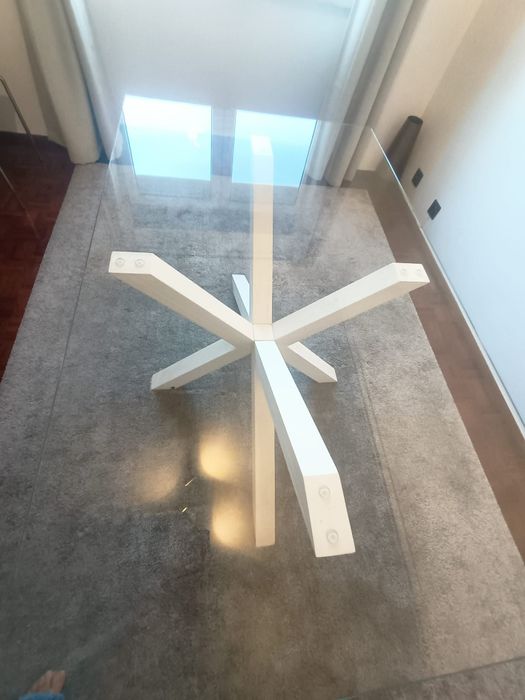 Mesa Jantar Vidro - 160x95cm