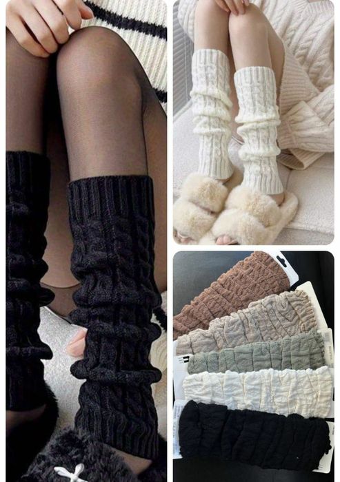 Ciepłe damskie podkolanówki