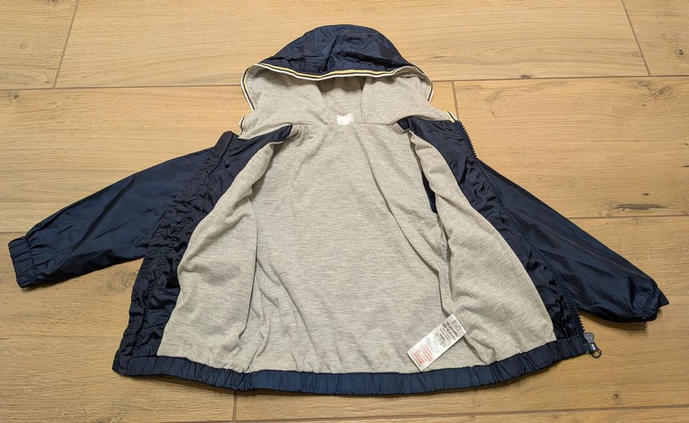 F&F 86 92 kurtka wiosenna jesienna dla chłopca  granatowa z kapturem