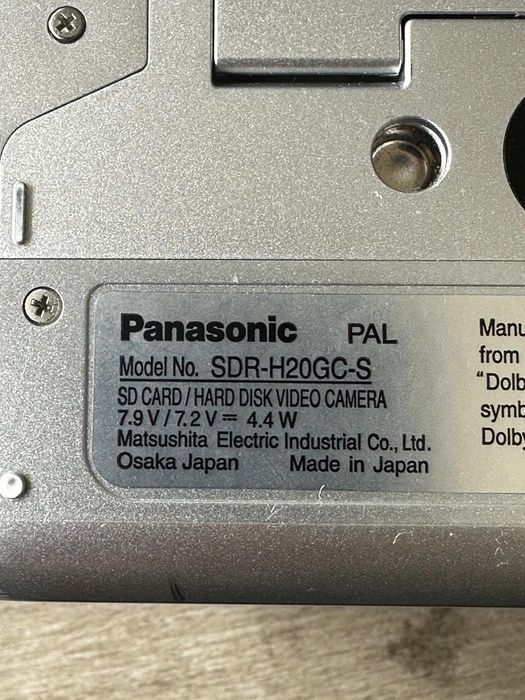 Panasonic Camera HDD Model HDR-H20