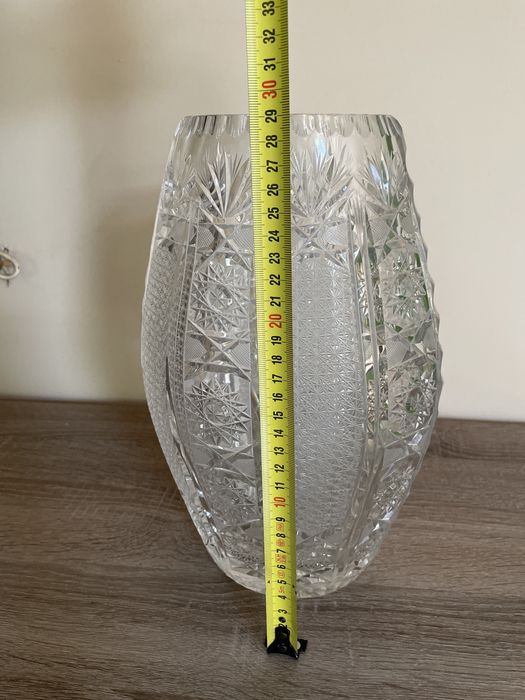 Wazon kryształ PRL wysokość 30cm stan idealny