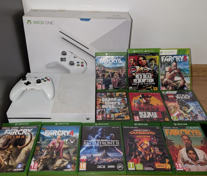 Xbox One S 1TB + kontroler i gry