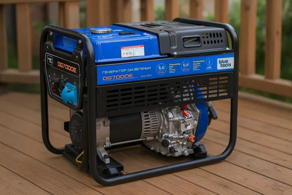Генератор дизельный BLUETOOLS 5кВт генератор дизельний на колесах