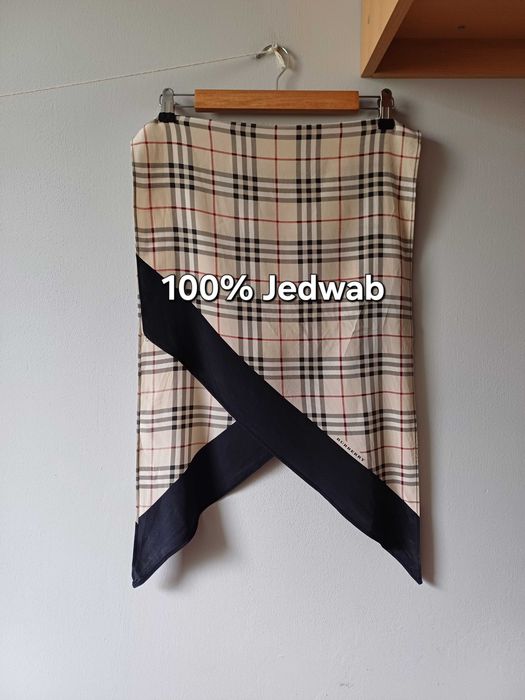 Burberry jedwabny szal w kratę