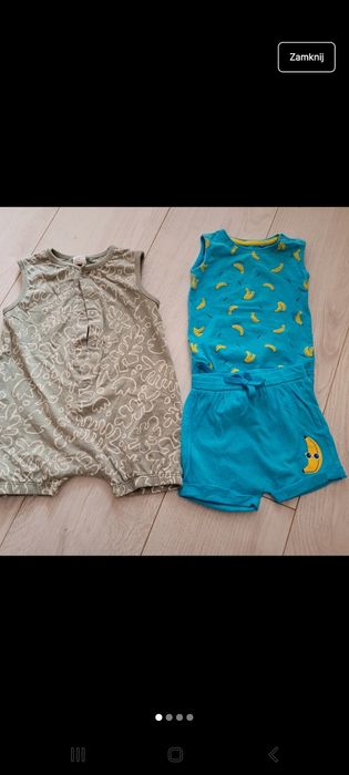 Paczka 80/86 lato chlopiec komplety zestaw letnie
