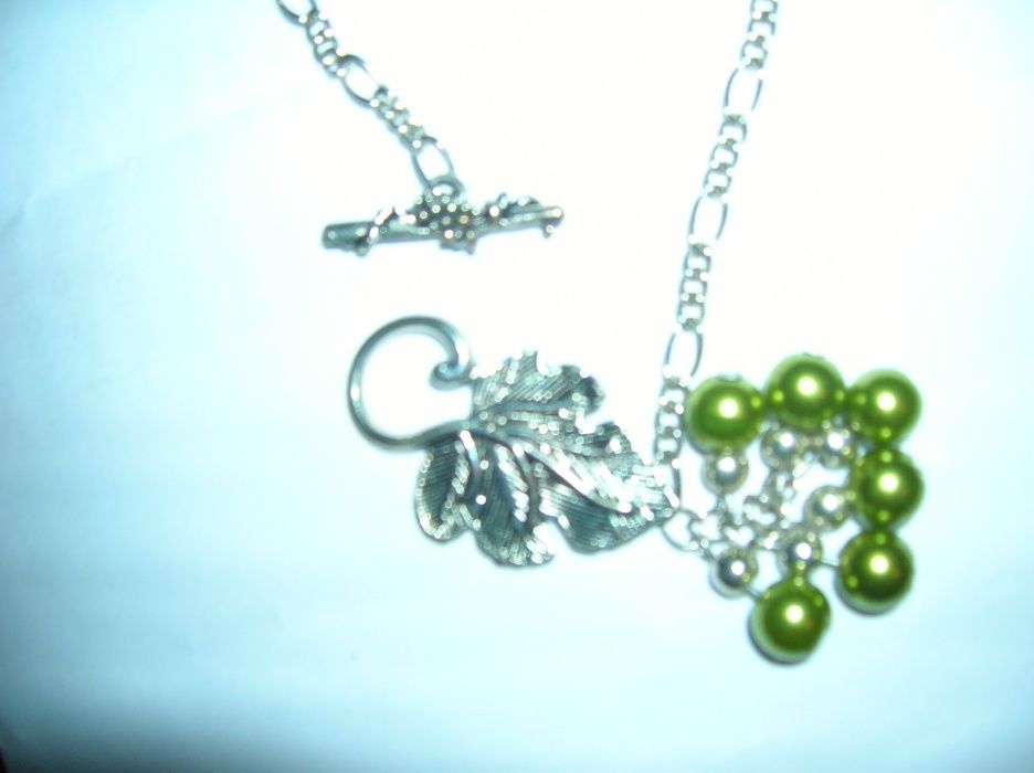 hand made przepiękny naszyjnik - łańcuszek winogrono