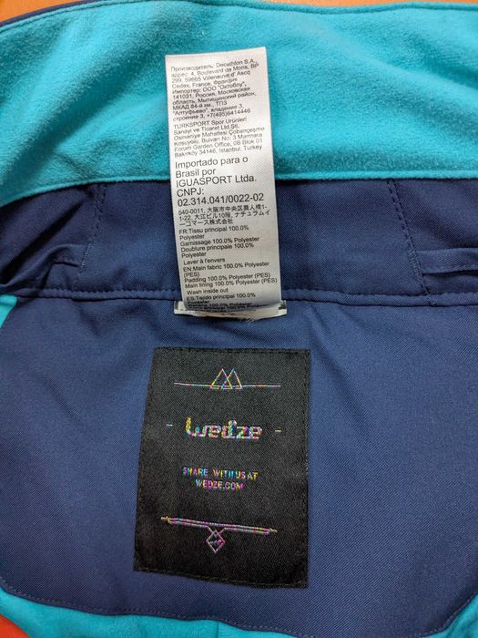 Wed'ze dla Decathlon spodnie narciarskie techniczne granatowe rozm. 38