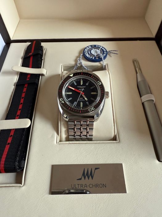 Longines Ultra-Chron 43 mm Automatic, full set, bransoleta + NATO