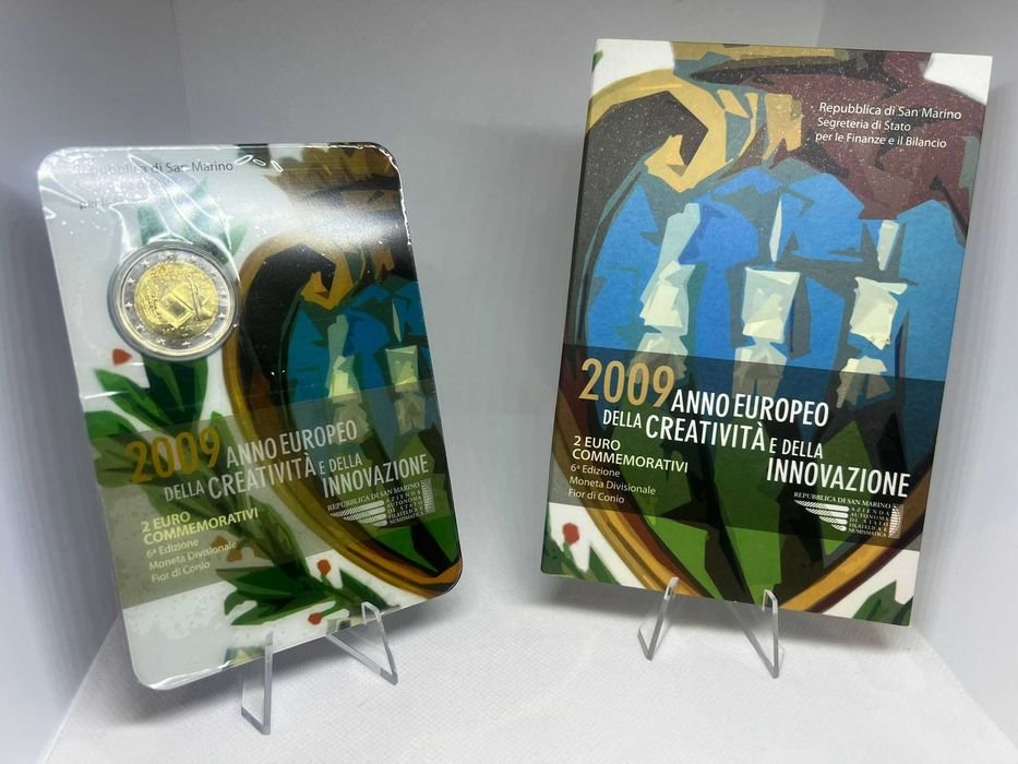San Marino 2009 - Coin Card 2€ Ano Europeu da Criatividade e imaginação
