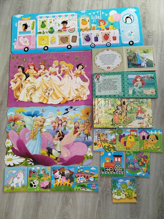 Zestaw książek z puzzlami, pierwsze puzzle, puzzle maxi, czuczu