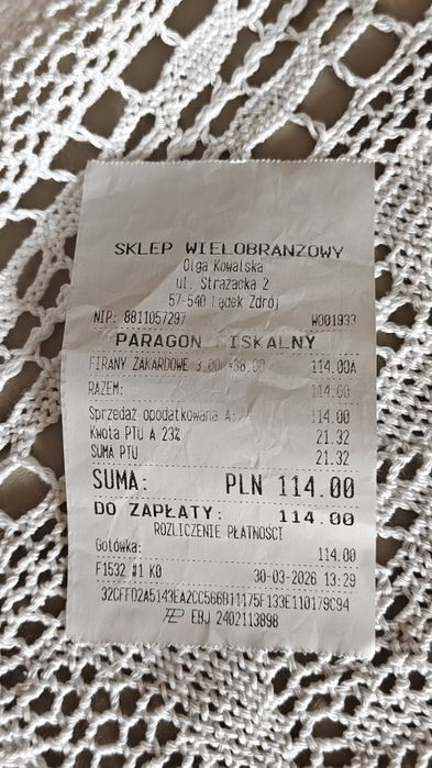 Firanki bawełniane zazdroska