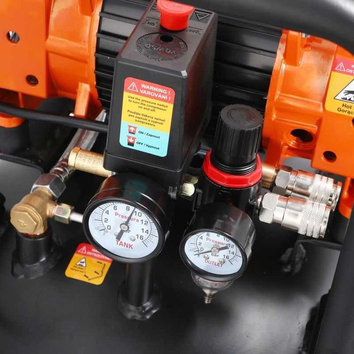 KRAFT&DELE Kompresor Bezolej Pionowy Sprężarka 100l 10bar 3000w KD1389