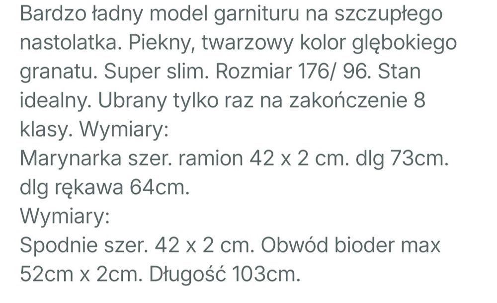 Garnitur młodzieżowy