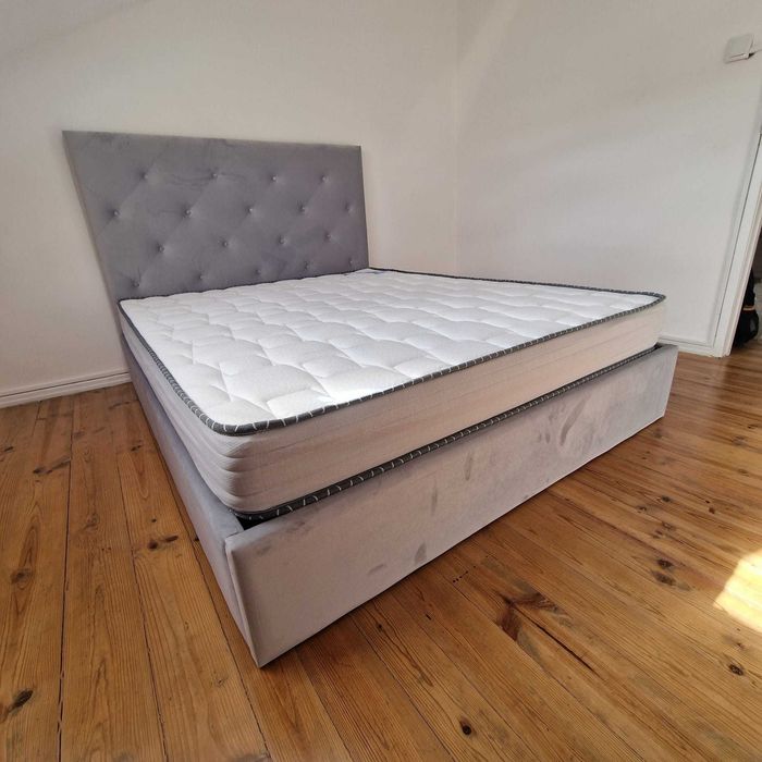 Camas de Casal Estofadas de Luxo 199€ Disp. em Várias Cores! 190x140m!