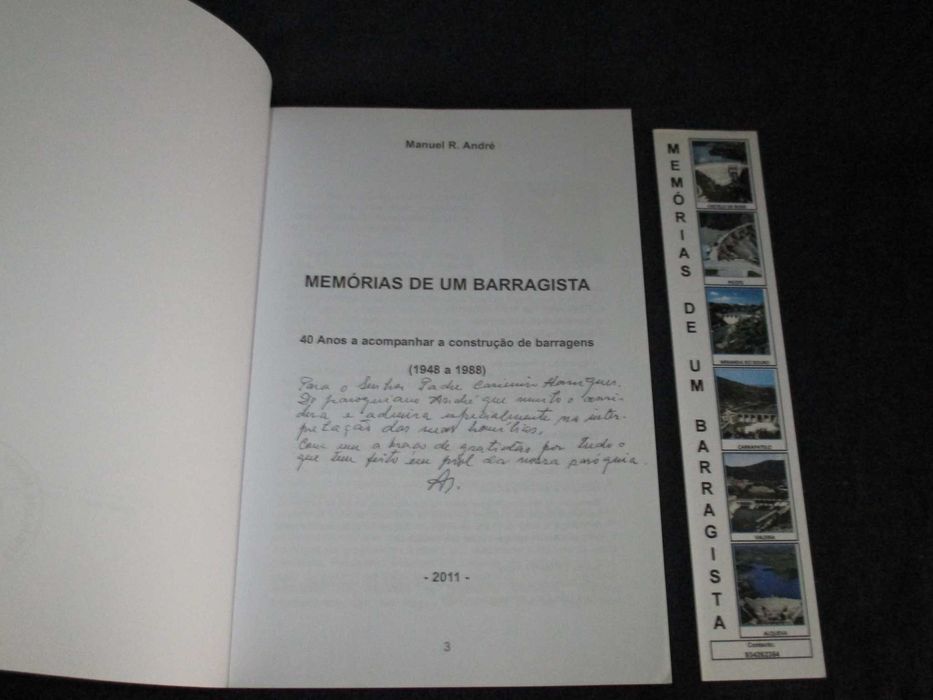 Livro Memórias de um Barragista Manuel R. André Autografado