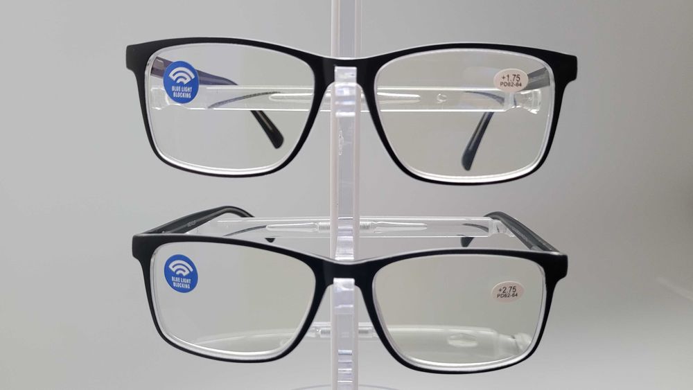 Очки для зрения  плюс минус  blueblocker в пластиковой оправе