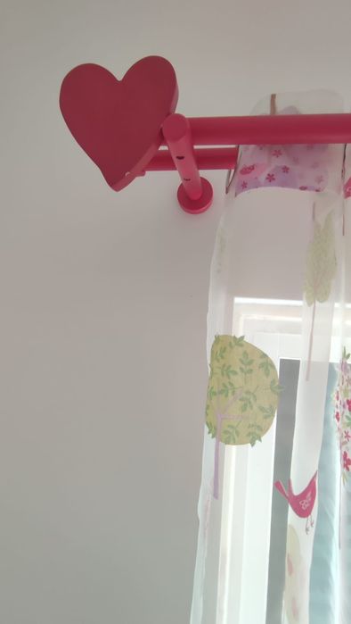 Conjunto cortinas + varão e calha dupla