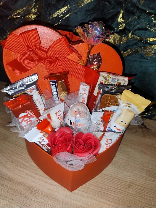 Bukiety jadalne serce