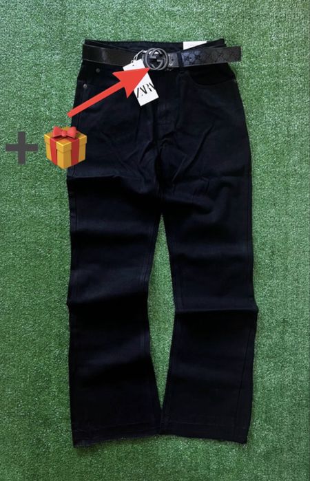 Джинсы клеш Zara flared type как у габанны черные