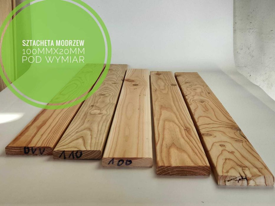 Deski strugane sztachety na płot balustrady listwy warzywniak Modrzew