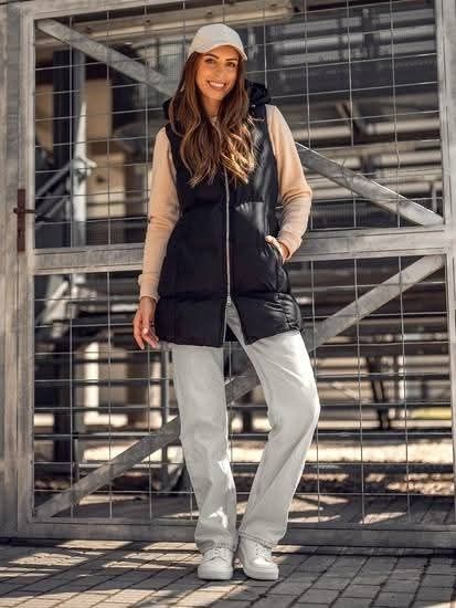 Kamizelka długa pikowana