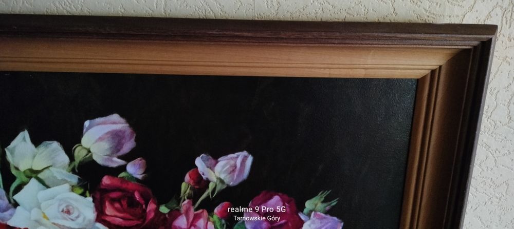 Obraz kwiaty.grafika lakierowane na płycie.