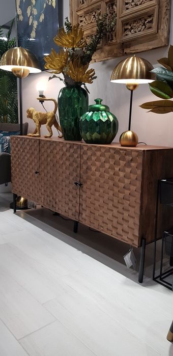 Aparador de Madeira de Manga Escura - 165x36x76cm By Arcoazul