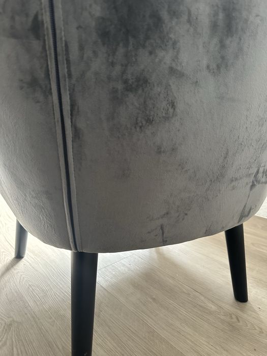 Poltrona cadeirão veludo cinzento DRAMMEN - Beliani