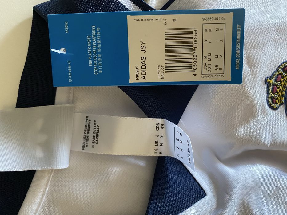 Camisola Real Madrid adidas OG Branca Nova com Etiqueta | Tamanho M