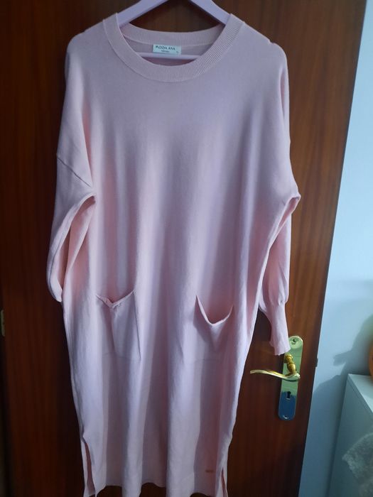 Vestido Malha Rosa
