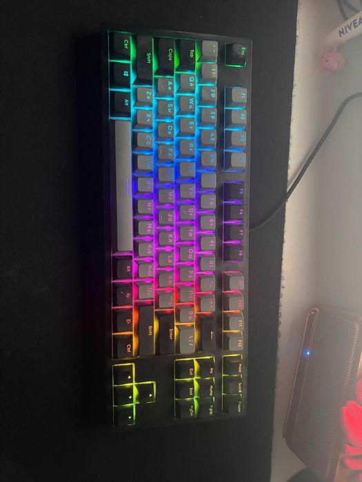 Ігрова клавіатура DARK PROJECT Pro KD87A PBT Gateron Mechanical Teal ENG/UA