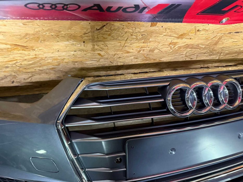Zderzak przedni kompletny Audi A4 B9 16 - 19 S-line Chrom spryski 6xpdc