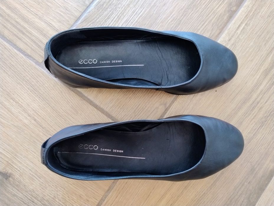 Buty baleriny Ecco Skóra Czarne rozmiar 38