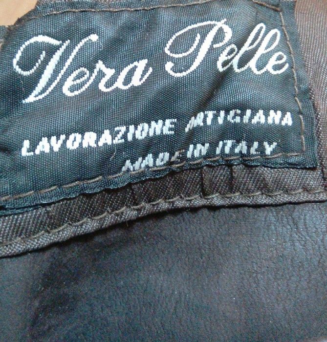 Vera Pelle Итальянская Винтажная Кожаная Косуха толстая кожа